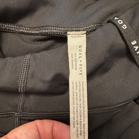 Goal Five Combo Soccer Tight With Shin Guard Pockets Medium Black Workout Pants - Picture 6 of 7